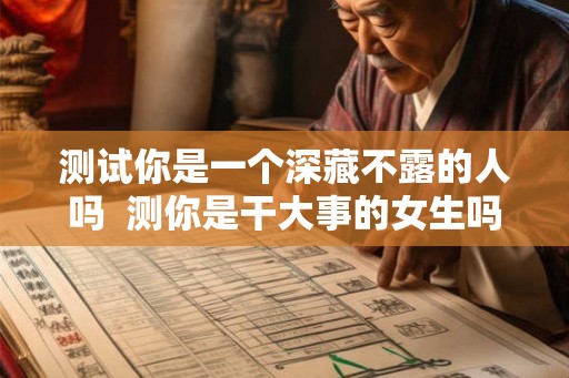 测试你是一个深藏不露的人吗  测你是干大事的女生吗
