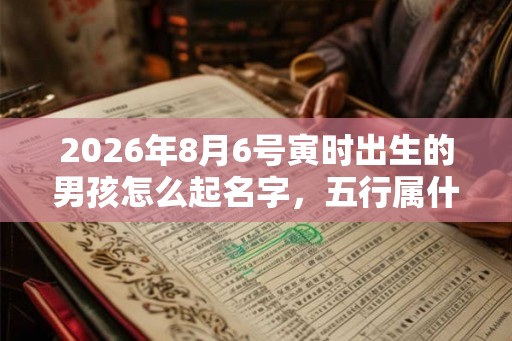 2026年8月6号寅时出生的男孩怎么起名字，五行属什么