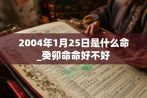 2004年1月25日是什么命_癸卯命命好不好 2004年1月25日是什么命_癸卯命命好不好