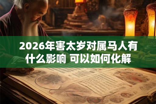 2026年害太岁对属马人有什么影响 可以如何化解