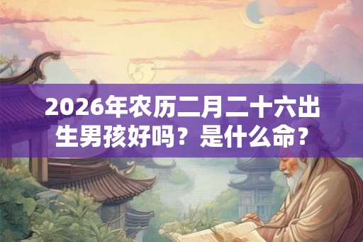 2026年农历二月二十六出生男孩好吗？是什么命？