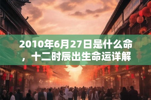 2010年6月27日是什么命，十二时辰出生命运详解