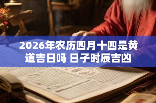 2026年农历四月十四是黄道吉日吗 日子时辰吉凶