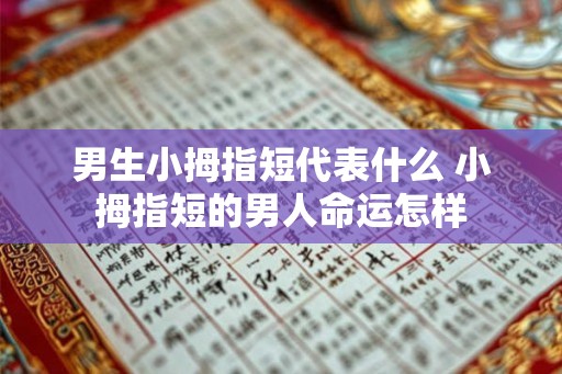 男生小拇指短代表什么 小拇指短的男人命运怎样