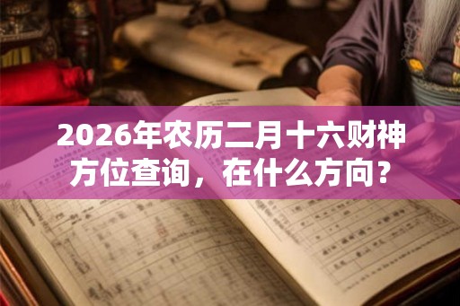 2026年农历二月十六财神方位查询,在什么方向? 2026年农历二月十六财神方位查询,在什么方向?