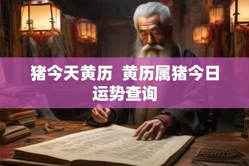猪今天黄历  黄历属猪今日运势查询