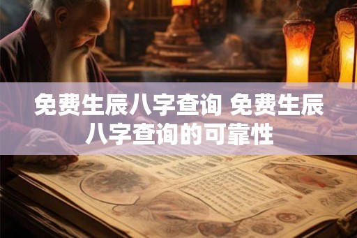 免费生辰八字查询 免费生辰八字查询的可靠性