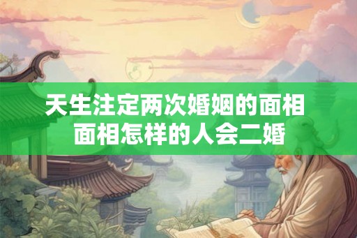 天生注定两次婚姻的面相 面相怎样的人会二婚