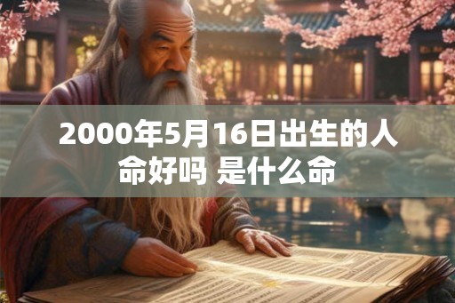 2000年5月16日出生的人命好吗 是什么命