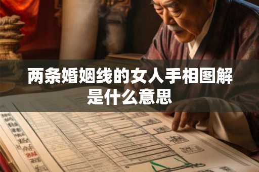 两条婚姻线的女人手相图解是什么意思