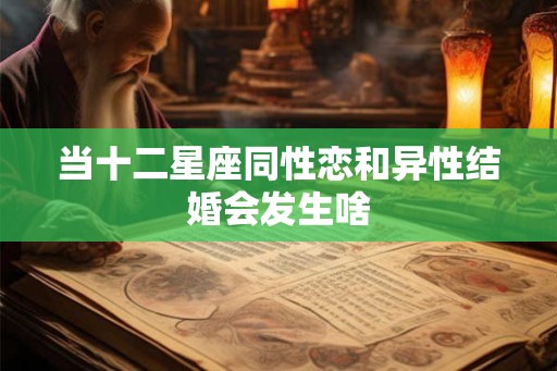 当十二星座同性恋和异性结婚会发生啥
