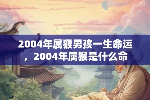 2004年属猴男孩一生命运，2004年属猴是什么命