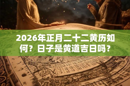 2026年正月二十二黄历如何？日子是黄道吉日吗？