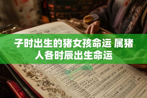 子时出生的猪女孩命运 属猪人各时辰出生命运