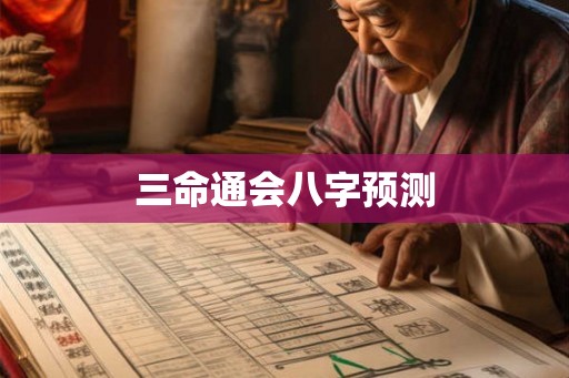 三命通会八字预测