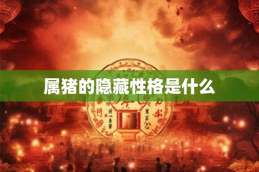 属猪的隐藏性格是什么