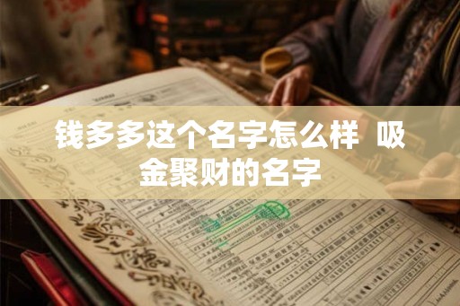钱多多这个名字怎么样  吸金聚财的名字