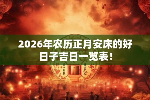 2026年农历正月安床的好日子吉日一览表！