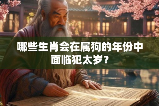 哪些生肖会在属狗的年份中面临犯太岁？