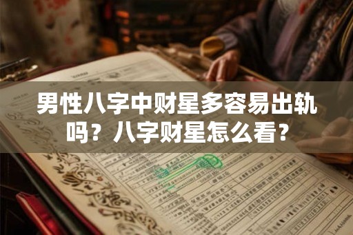 男性八字中财星多容易出轨吗?八字财星怎么看? 男性八字中财星多容易出轨吗?八字财星怎么看?