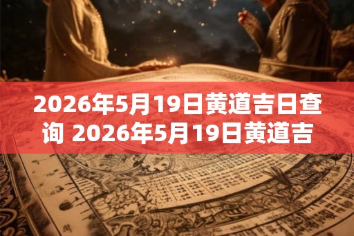 2026年5月19日黄道吉日查询 2026年5月19日黄道吉日