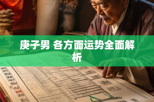 庚子男 各方面运势全面解析