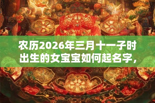农历2026年三月十一子时出生的女宝宝如何起名字，五行属什么