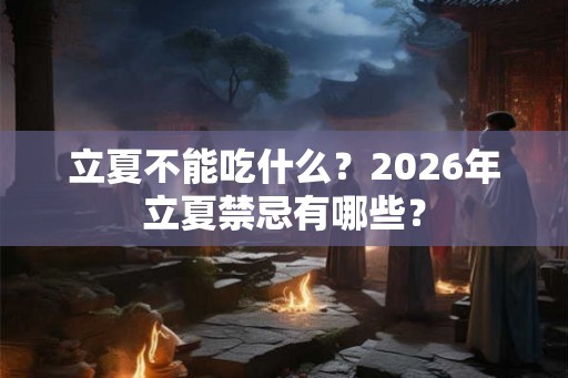 立夏不能吃什么？2026年立夏禁忌有哪些？