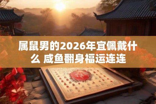 属鼠男的2026年宜佩戴什么 咸鱼翻身福运连连