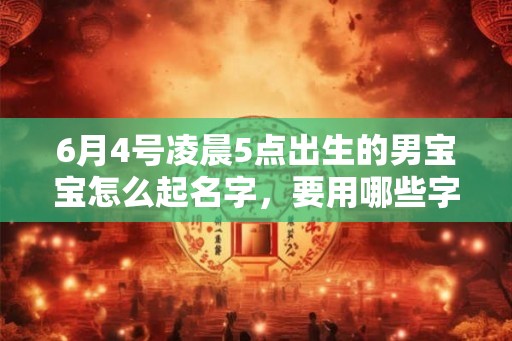 6月4号凌晨5点出生的男宝宝怎么起名字,要用哪些字好 6月4号凌晨5点出生的男宝宝怎么起名字,要用哪些字好