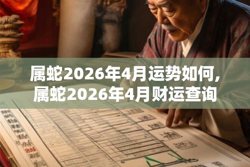 属蛇2026年4月运势如何,属蛇2026年4月财运查询