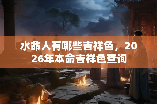 水命人有哪些吉祥色，2026年本命吉祥色查询