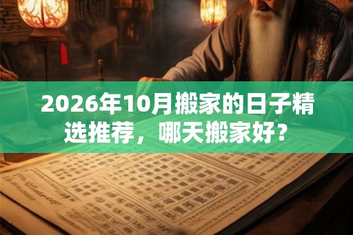2026年10月搬家的日子精选推荐,哪天搬家好? 2026年10月搬家的日子精选推荐,哪天搬家好?
