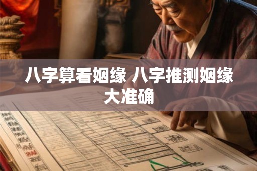 八字算看姻缘 八字推测姻缘大准确