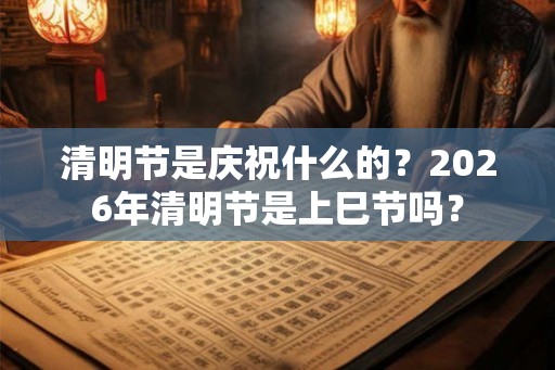 清明节是庆祝什么的？2026年清明节是上巳节吗？
