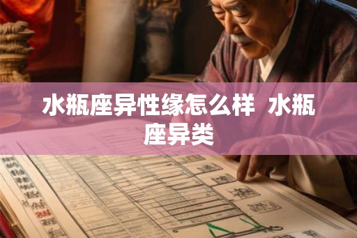 水瓶座异性缘怎么样  水瓶座异类