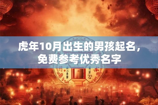 虎年10月出生的男孩起名,免费参考优秀名字 虎年10月出生的男孩起名,免费参考优秀名字