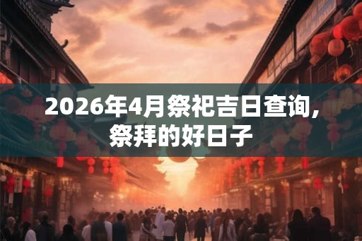 2026年4月祭祀吉日查询,祭拜的好日子