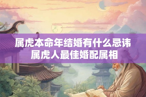 属虎本命年结婚有什么忌讳 属虎人最佳婚配属相