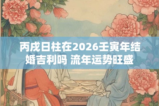 丙戌日柱在2026壬寅年结婚吉利吗 流年运势旺盛