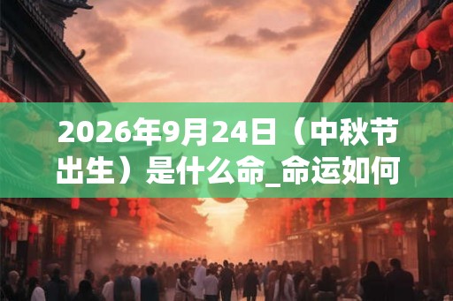 2026年9月24日（中秋节出生）是什么命_命运如何