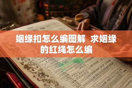 姻缘扣怎么编图解  求姻缘的红绳怎么编