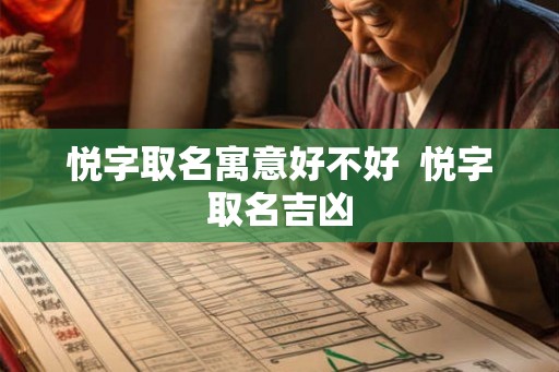 悦字取名寓意好不好  悦字取名吉凶