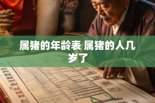 属猪的年龄表 属猪的人几岁了