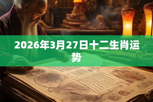 2026年3月27日十二生肖运势