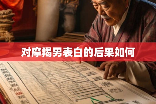 对摩羯男表白的后果如何