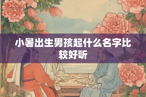 小暑出生男孩起什么名字比较好听