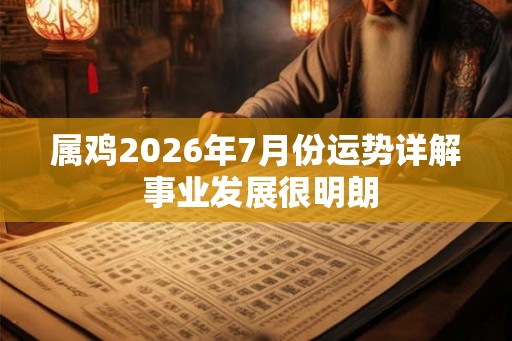 属鸡2026年7月份运势详解 事业发展很明朗