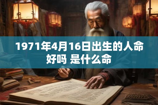 1971年4月16日出生的人命好吗 是什么命