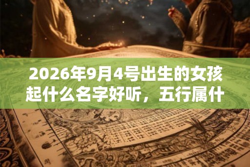 2026年9月4号出生的女孩起什么名字好听，五行属什么